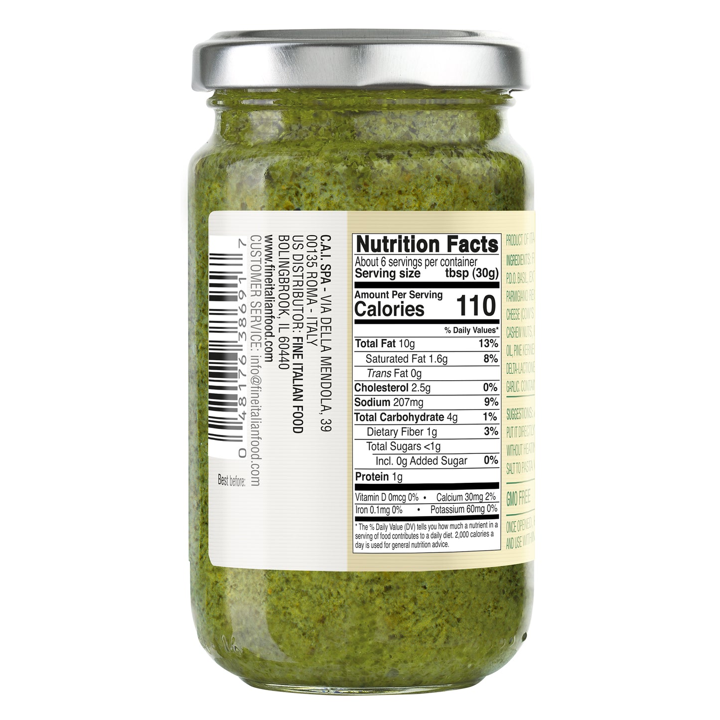 Basil Pesto with Cheese and EVOO, 6.7 oz